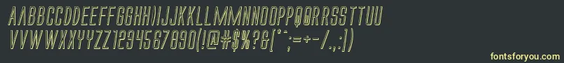Alienleagueii3Dital Font – Yellow Fonts on Black Background