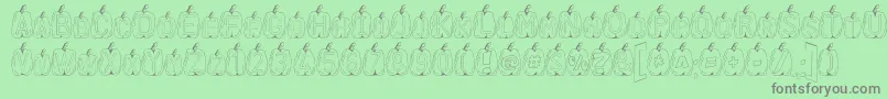 BallsFont Font – Gray Fonts on Green Background