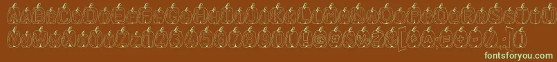 BallsFont Font – Green Fonts on Brown Background