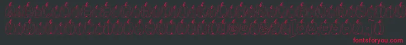 BallsFont Font – Red Fonts on Black Background