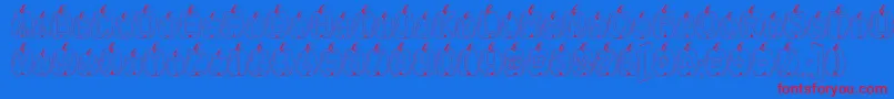 BallsFont Font – Red Fonts on Blue Background