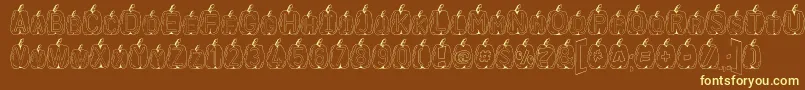 BallsFont Font – Yellow Fonts on Brown Background