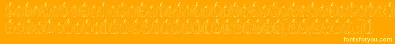 BallsFont Font – Yellow Fonts on Orange Background