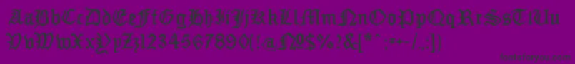 MonamourfrakturBroken-Schriftart – Schwarze Schriften auf violettem Hintergrund