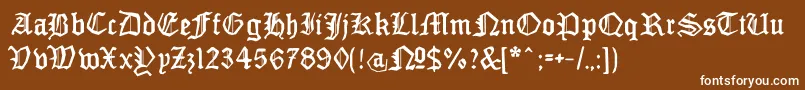 MonamourfrakturBroken Font – White Fonts on Brown Background