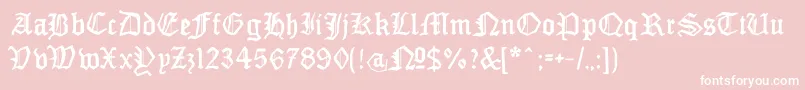 MonamourfrakturBroken Font – White Fonts on Pink Background