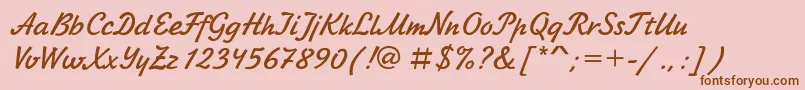 Laskoner Font – Brown Fonts on Pink Background