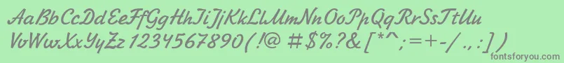 Laskoner Font – Gray Fonts on Green Background