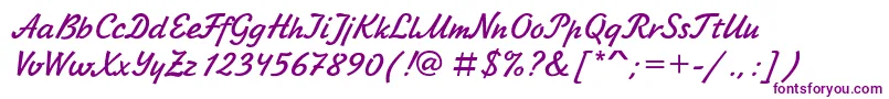 Laskoner Font – Purple Fonts on White Background