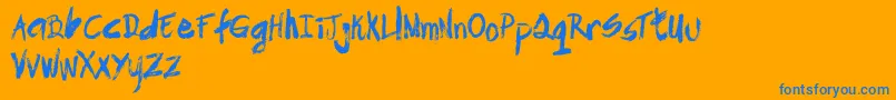 SkydomegloryDemo Font – Blue Fonts on Orange Background