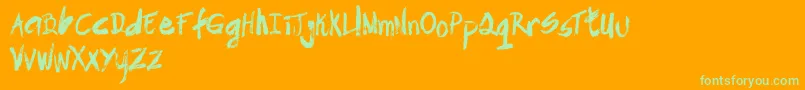 SkydomegloryDemo Font – Green Fonts on Orange Background