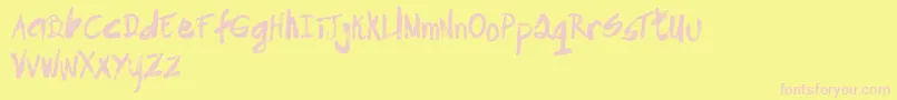 SkydomegloryDemo Font – Pink Fonts on Yellow Background