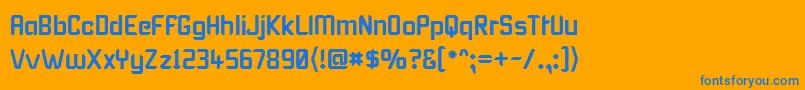 Karisma Font – Blue Fonts on Orange Background