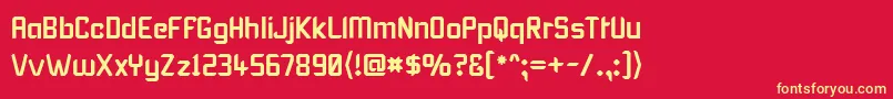 Karisma Font – Yellow Fonts on Red Background