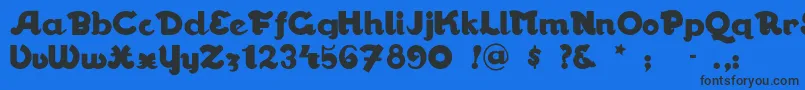 Walrusgumbo Font – Black Fonts on Blue Background