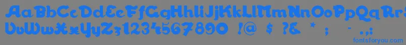 Walrusgumbo Font – Blue Fonts on Gray Background