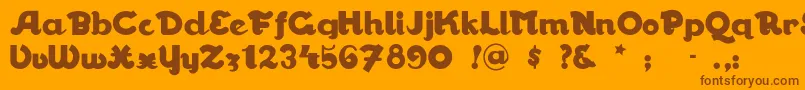 Walrusgumbo-fontti – ruskeat fontit oranssilla taustalla