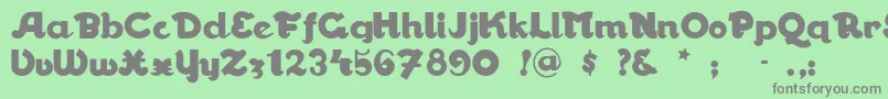 Walrusgumbo Font – Gray Fonts on Green Background