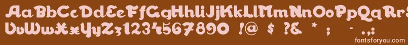 Walrusgumbo Font – Pink Fonts on Brown Background