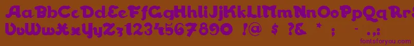 Police Walrusgumbo – polices violettes sur fond brun