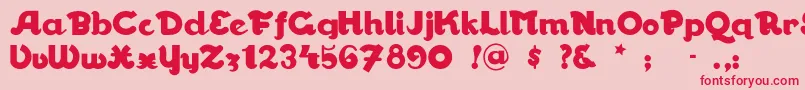 Walrusgumbo Font – Red Fonts on Pink Background