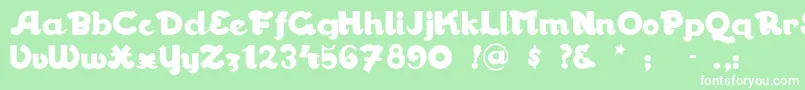 Walrusgumbo-Schriftart – Weiße Schriften auf grünem Hintergrund