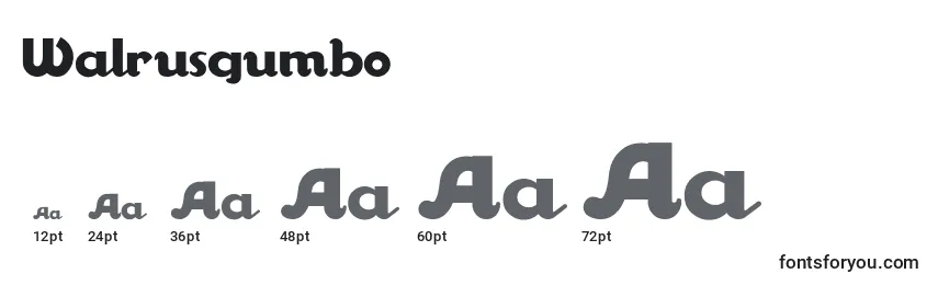 Walrusgumbo Font Sizes