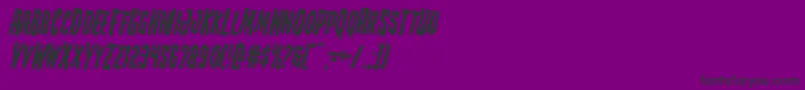 Creepycrawlersrotate-Schriftart – Schwarze Schriften auf violettem Hintergrund