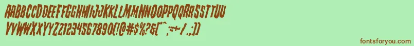 Creepycrawlersrotate Font – Brown Fonts on Green Background