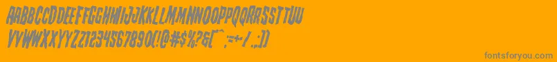 Creepycrawlersrotate Font – Gray Fonts on Orange Background