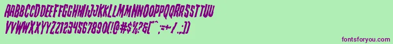 Creepycrawlersrotate Font – Purple Fonts on Green Background