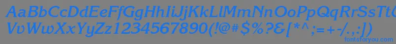 KorinnagttBolditalic Font – Blue Fonts on Gray Background