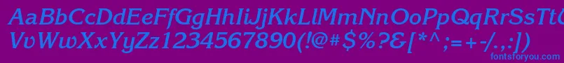 KorinnagttBolditalic Font – Blue Fonts on Purple Background