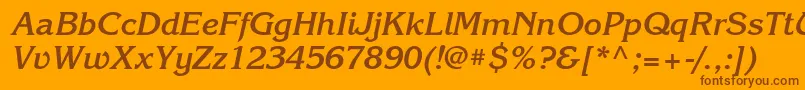 KorinnagttBolditalic Font – Brown Fonts on Orange Background