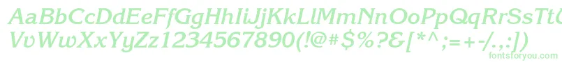 KorinnagttBolditalic Font – Green Fonts on White Background