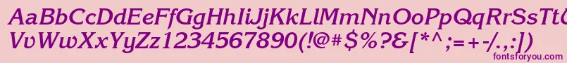 KorinnagttBolditalic Font – Purple Fonts on Pink Background