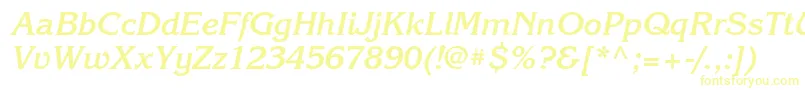 KorinnagttBolditalic Font – Yellow Fonts on White Background