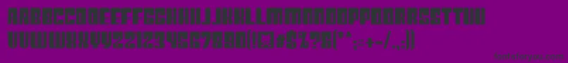 フォントPlasticNo.29 – 紫の背景に黒い文字