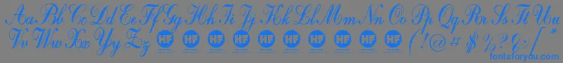 CrystalSymphonyPersonalUseOnly Font – Blue Fonts on Gray Background