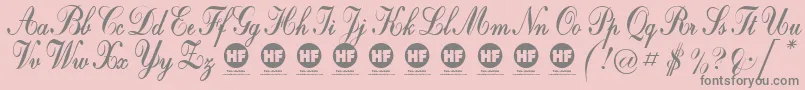 CrystalSymphonyPersonalUseOnly Font – Gray Fonts on Pink Background