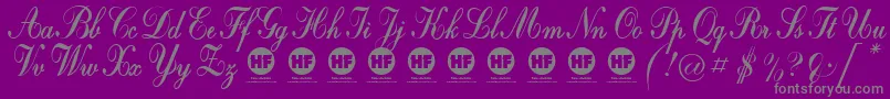 CrystalSymphonyPersonalUseOnly Font – Gray Fonts on Purple Background