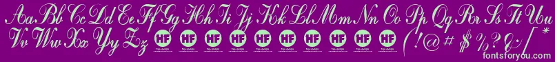 CrystalSymphonyPersonalUseOnly Font – Green Fonts on Purple Background