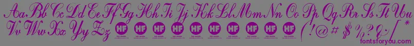 CrystalSymphonyPersonalUseOnly Font – Purple Fonts on Gray Background