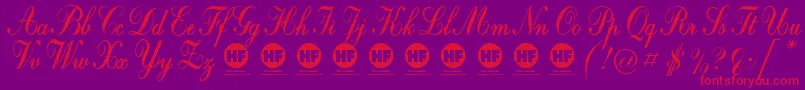 CrystalSymphonyPersonalUseOnly Font – Red Fonts on Purple Background