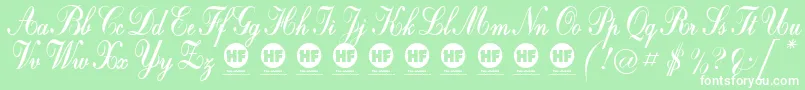 CrystalSymphonyPersonalUseOnly Font – White Fonts on Green Background