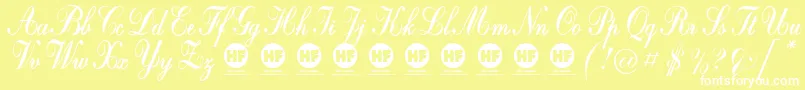 CrystalSymphonyPersonalUseOnly Font – White Fonts on Yellow Background
