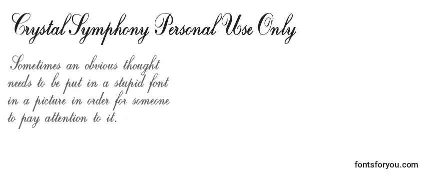 CrystalSymphonyPersonalUseOnly Font