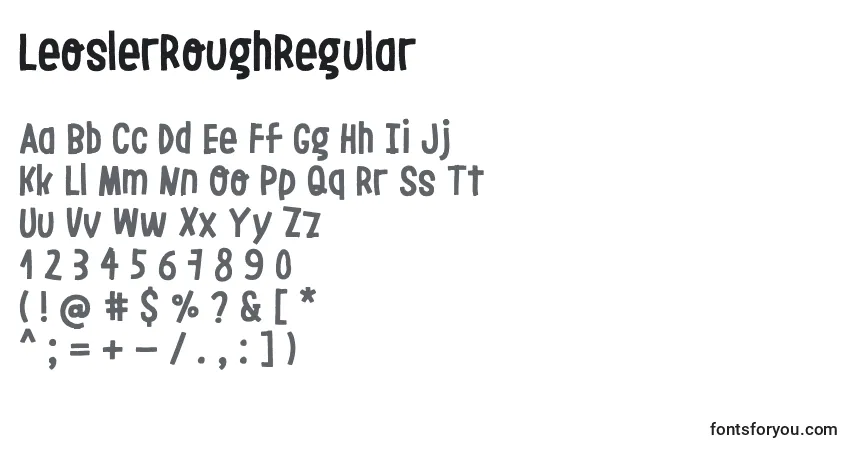 Schriftart LeoslerRoughRegular (93145) – Alphabet, Zahlen, spezielle Symbole