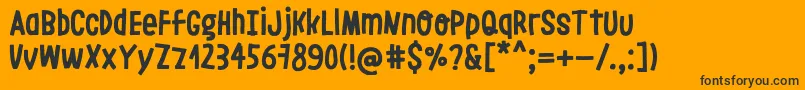 LeoslerRoughRegular Font – Black Fonts on Orange Background