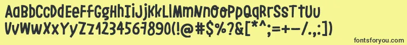 LeoslerRoughRegular Font – Black Fonts on Yellow Background